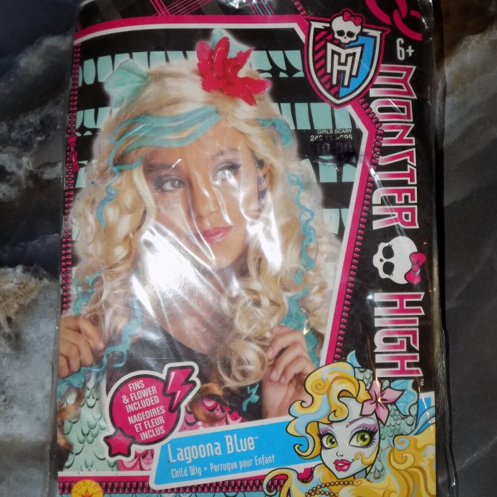 Monster High Lagoona Blue Child Wig NEW
